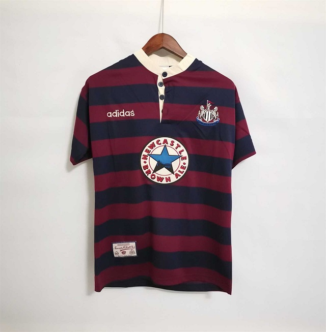 AAA Quality Newcastle 95/96 Away Red/Blue Soccer Jersey